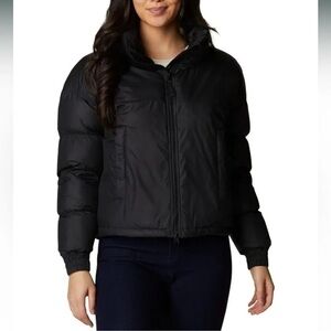 Columbia Women's Pike Lake Cropped Puffer winter Jacket - Black NWT